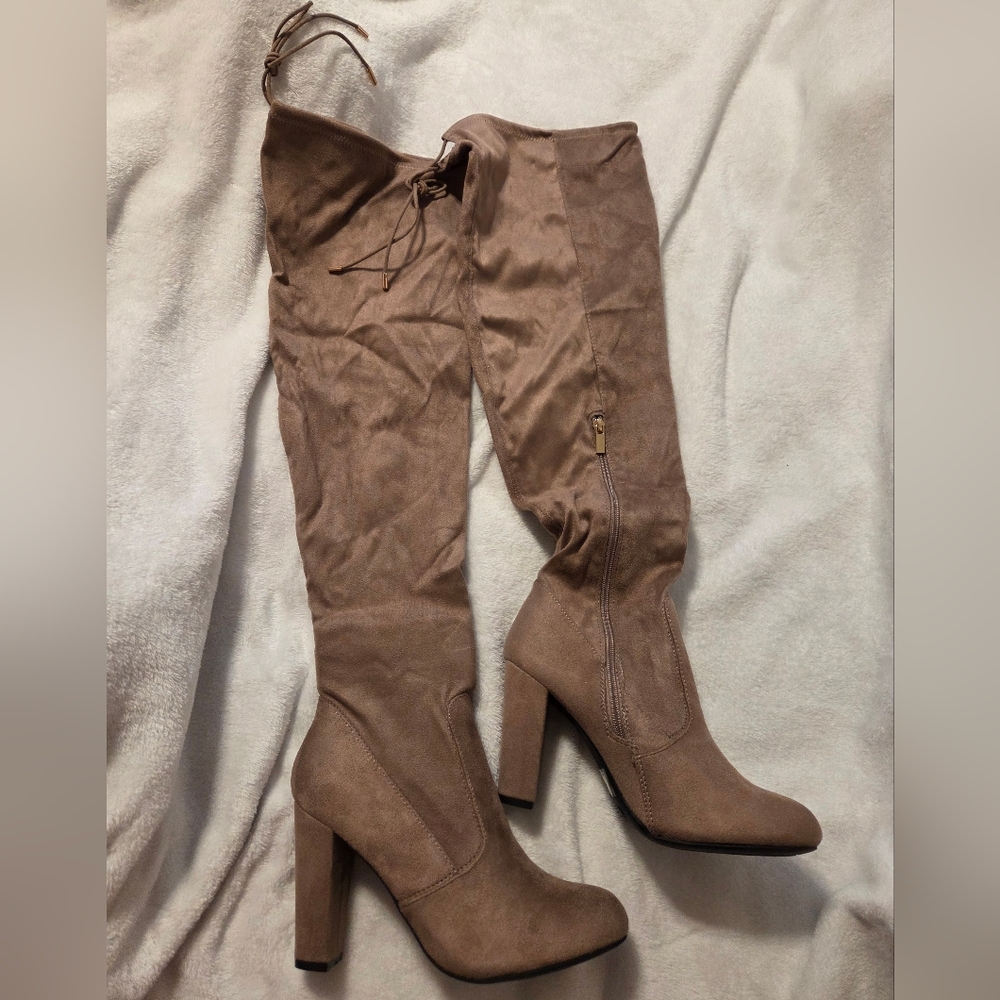 Elegant Tan Over-the-Knee Boots